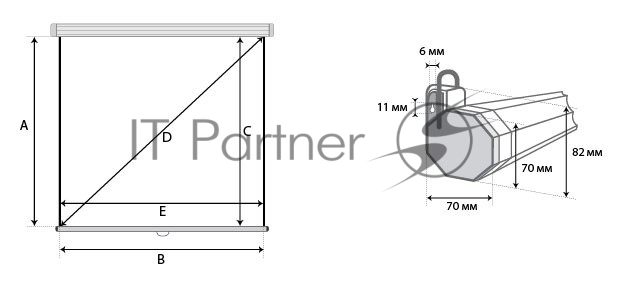 Экран Lumien 200x200см Eco Picture LEP-100103 1:1 настенно-потолочный рулонный