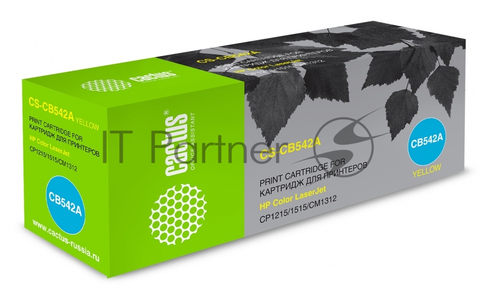 Картридж лазерный Cactus CS-CB542A желтый (1400 стр.) для HP Color LaserJet CP1215/1515/CM1312