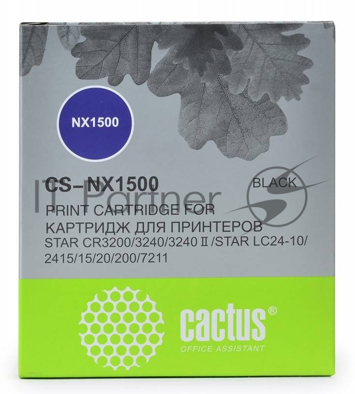 Картридж матричный Cactus CS-NX1500 черный, 12.7мм, 5м, 1 500 000 знаков для Star NX-1500/24xx/LC-8211
