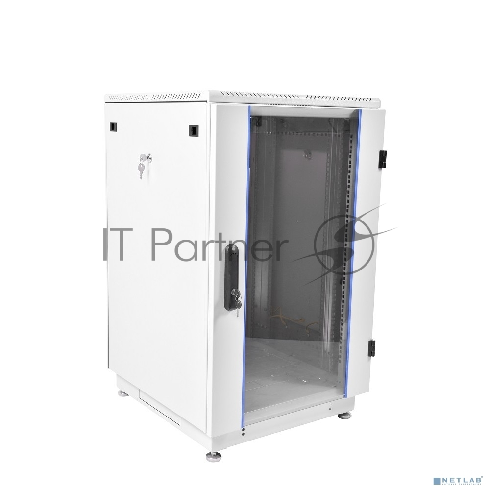 Шкаф телеком. напольный 27U (600x800) дверь стекло (ШТК-М-27.6.8-1ААА) (2 коробки)