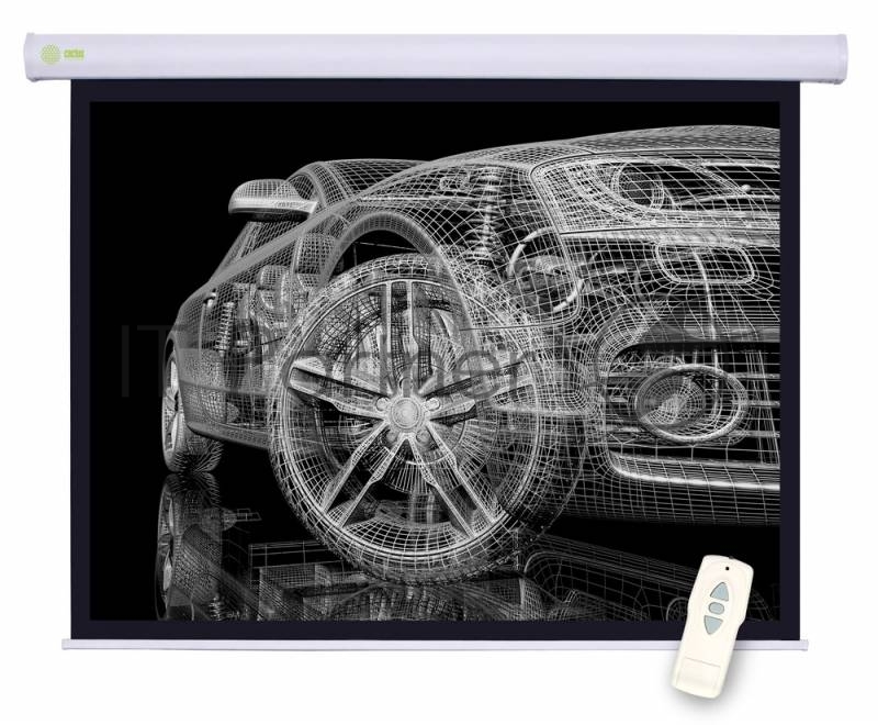 Экран Cactus 150x150см Motoscreen CS-PSM-150x150 1:1 настенно-потолочный рулонный белый (моторизованный привод)