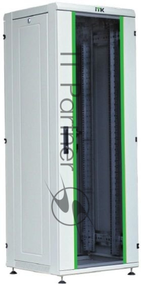 Шкаф сетевой ITK 19" LINEA N 33U 600х800 мм стеклянная передняя дверь серый