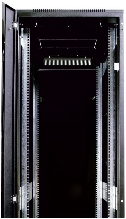 Шкаф телекоммуникационный напольный ЦМО ШТК-М, IP20, 42U, 2030х800х1000 мм (ВхШхГ), дверь: тонированное стекло, цвет: чёрный