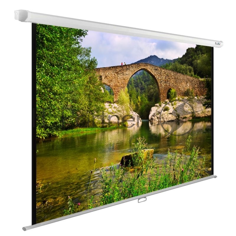 Экран Cactus 220x165см WallExpert CS-PSWE-220x165-WT 1:1 настенно-потолочный рулонный белый