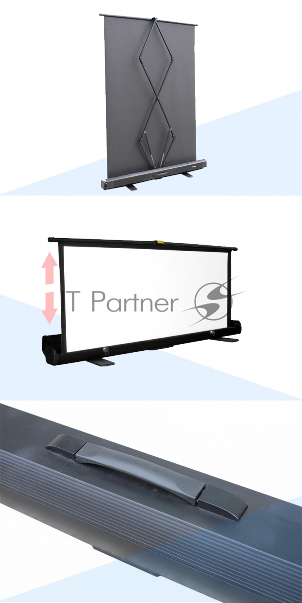 Экран 203x114см Floor Stand Screen 16:9 портативный напольный рулонный черный 92'