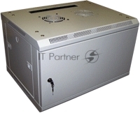 Шкаф настенный серии Pro, 3-секционный, 12U 600x600, стеклянная дверь
