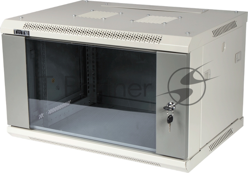 Шкаф настенный серии Pro, 9U 600x450, стеклянная дверь