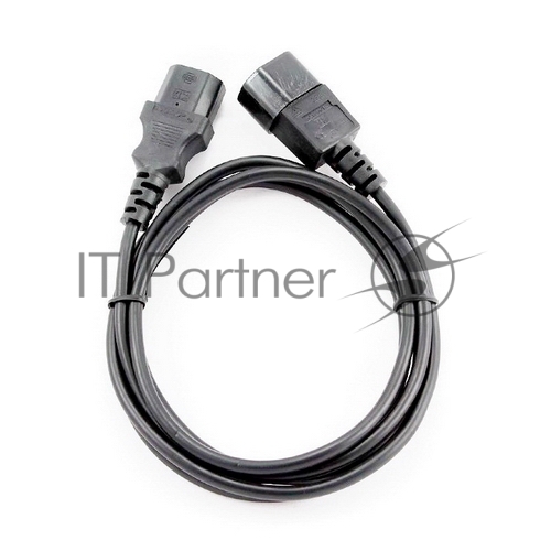 Шнур (кабель питания) Cablexpert ПВС-АП 3*0,75 C13С14, черный, 1,0 м  {150}