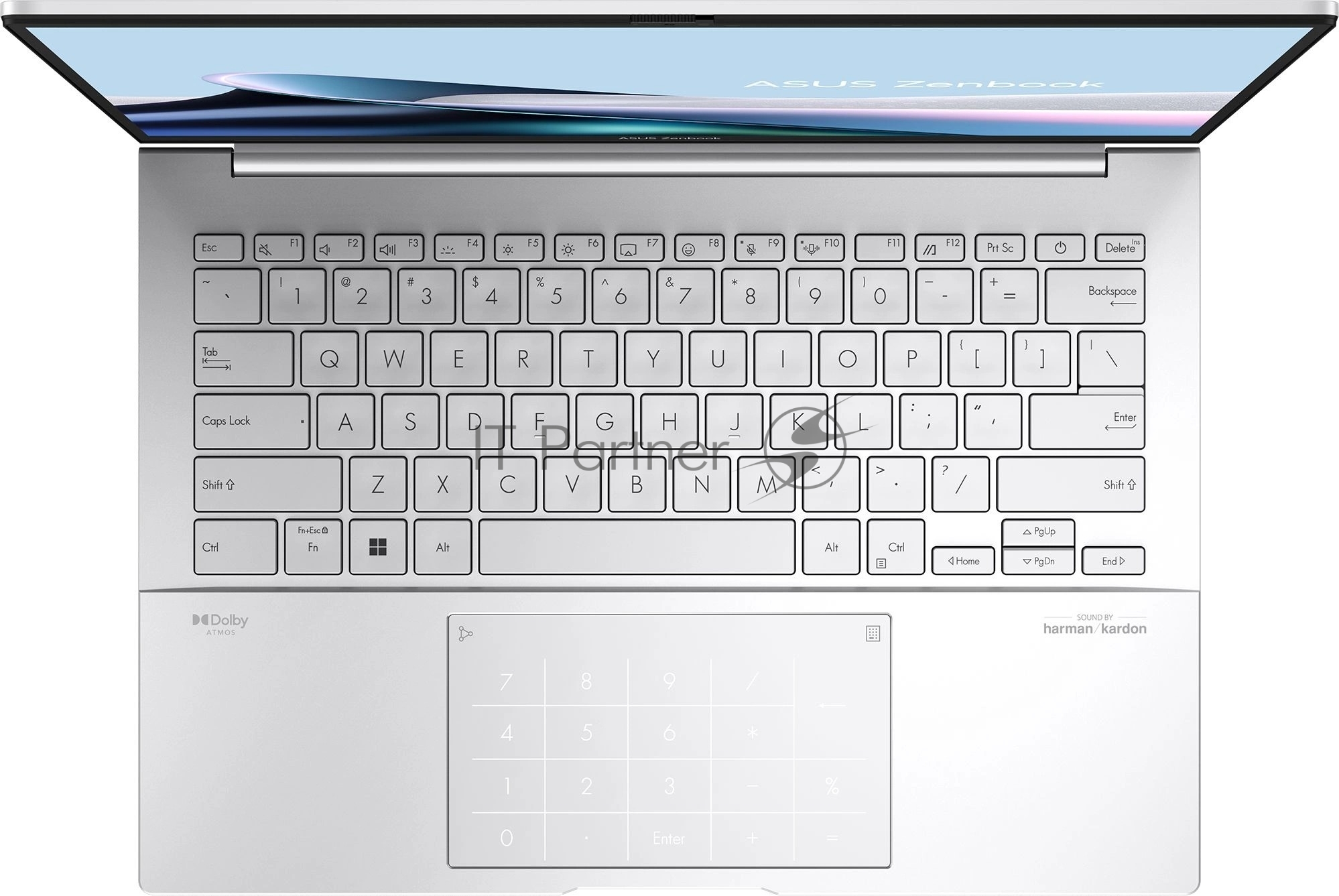 Ноутбук Asus Zenbook 14 OLED UX3405MA-QD1017 серебристый 90NB11R2-M01UC0 Core Ultra 9 185H 32Gb SSD512Gb Intel Arc 14″ OLED FHD+ (1920×1200) noOS WiFi BT Cam Bag