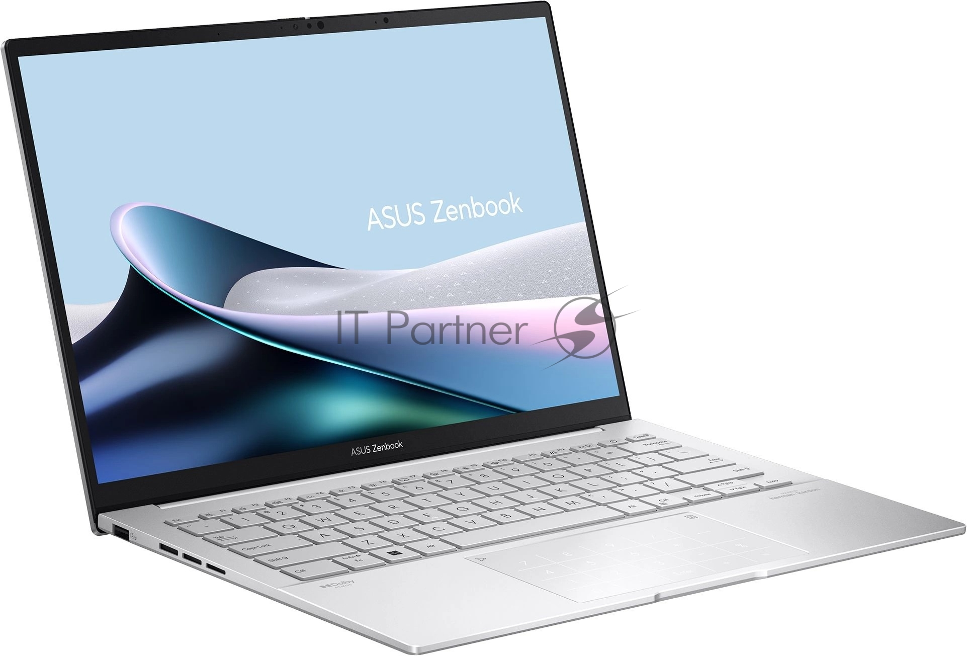 Ноутбук Asus Zenbook 14 OLED UX3405MA-QD1017 серебристый 90NB11R2-M01UC0 Core Ultra 9 185H 32Gb SSD512Gb Intel Arc 14″ OLED FHD+ (1920×1200) noOS WiFi BT Cam Bag